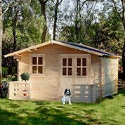 abri de jardin en bois - bois 34 mm - 20 m2